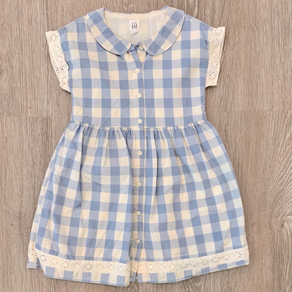 NEW Gap Girls Plaid and Lace Dress 5y